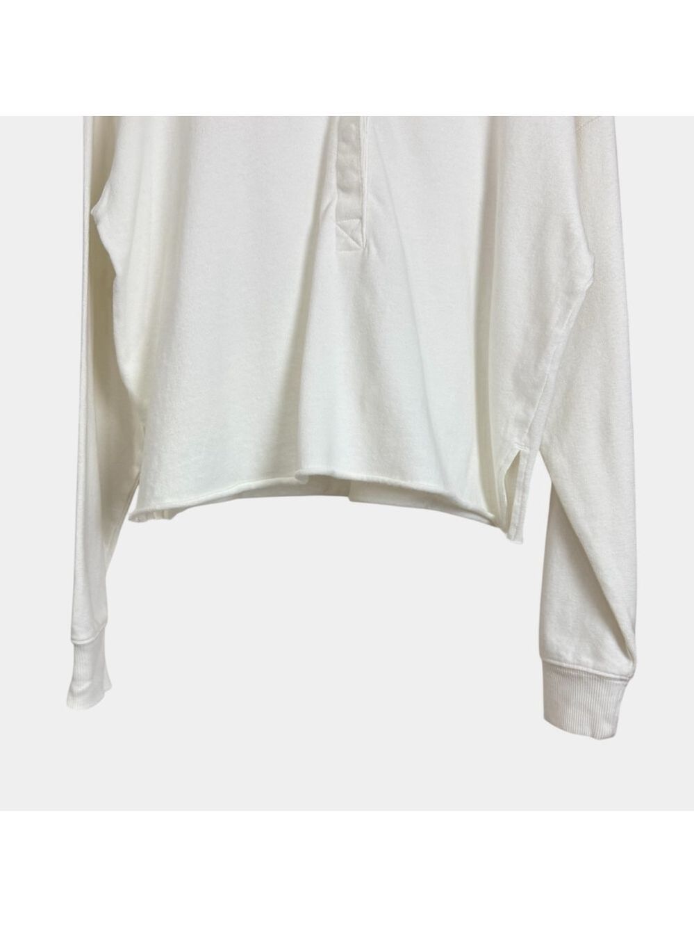 Aerie Collared Sweatshirt White Longsleeves, Casual Top, Sz XS - Picture 9 of 16